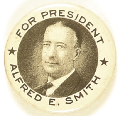 Alfred E. Smith for President Two Stars Celluloid