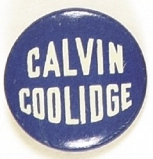 Calvin Coolidge Blue and White Litho