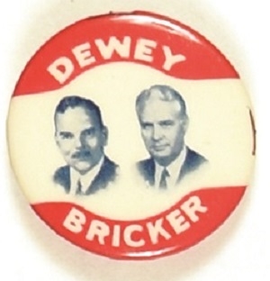 Dewey, Bricker Rare RWB Jugate