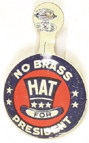 Stevenson No Brass Hat for President