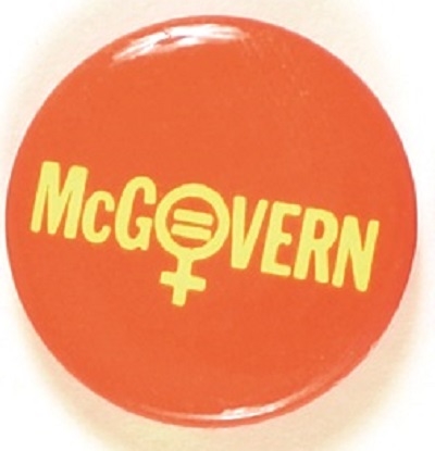 Women for McGovern Red Celluloid