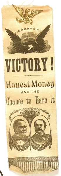 McKinley, Hobart Victory Honest Money Ribbon
