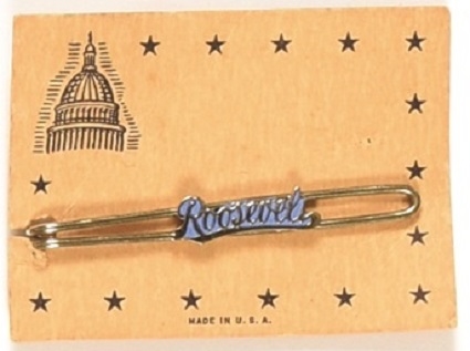 Franklin Roosevelt Tie Clasp and Card