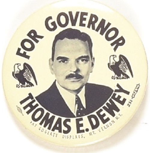 Thomas Dewey for Governor Eagles Pin