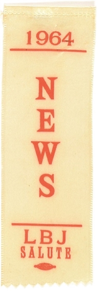 LBJ Salute 1964 News Ribbon