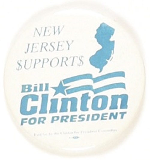 Early 1992 New Jersey Supports Clinton