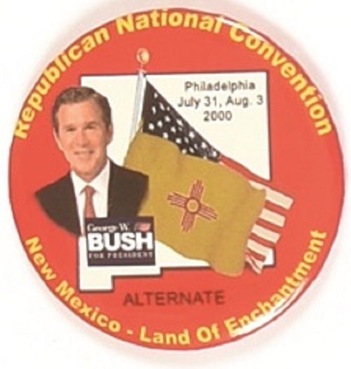 George W. Bush New Mexico Alternate Delegate Pin