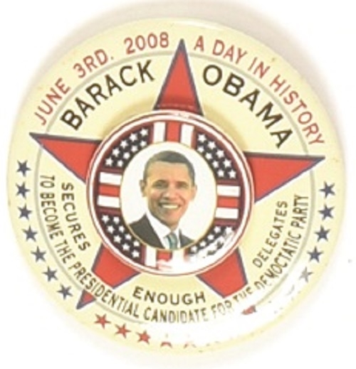 Obama Nomination 3-D Pin