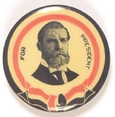 Hughes for President Rare 1 1/4 Inch Celluloid