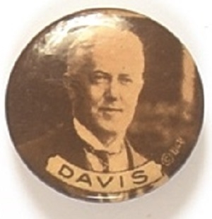 John W. Davis for President Sepia Pin