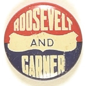 Roosevelt and Garner Litho Pin
