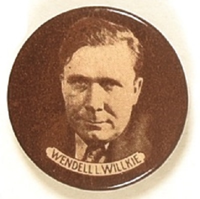 Willkie Brown and White Picture Pin