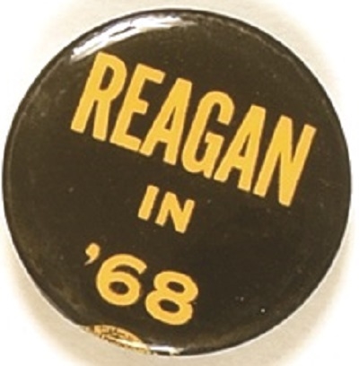 Reagan in 68 Yellow and Black Celluloid
