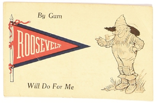 Theodore Roosevelt By Gum Postcard