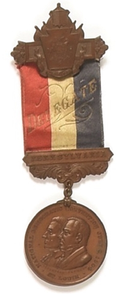 Parker 1904 Convention Delegate Badge
