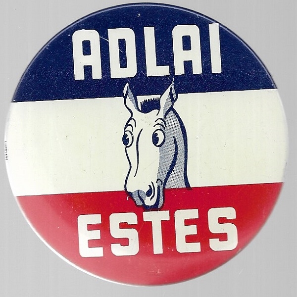 Adlai and Estes Democratic Donkey Litho