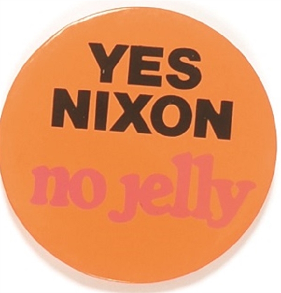 Yes Nixon, No Jelly Candy Bar Button