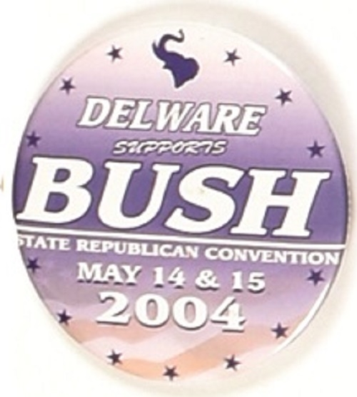George W. Bush Delaware Convention Pin