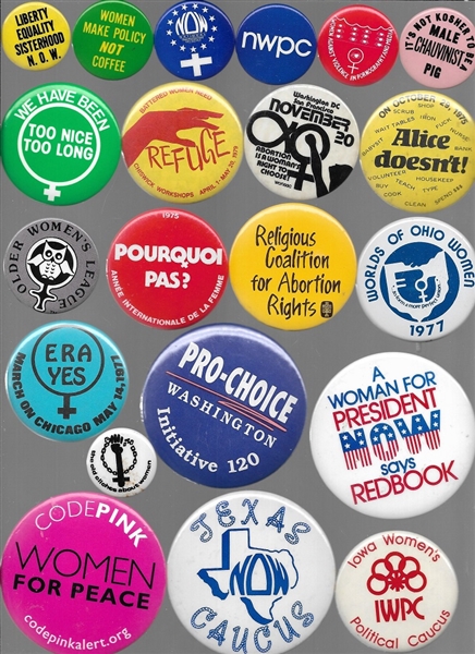 Lot Detail - Giant Collection of Women’s Causes Pins