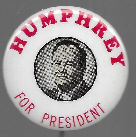 Humphrey for President 1960 Celluloid 