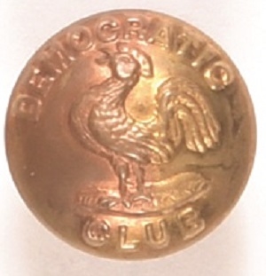 Democratic Club Brass Clothing Button