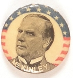 William McKinley Stars and Stripes Celluloid