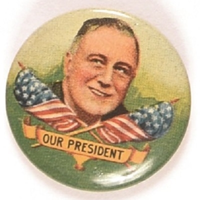 Franklin Roosevelt Colorful Litho
