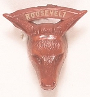 Franklin Roosevelt Plastic Donkey Pin