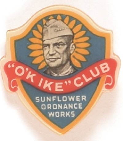 Eisenhower OK Ike Club Sunflower Ordnance Works