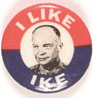 I Like Ike Celluloid Picture Pin