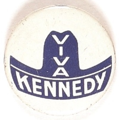Viva Kennedy Blue Sombrero Pin