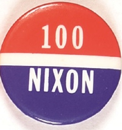 Richard Nixon 100 Dollar Contributor Celluloid