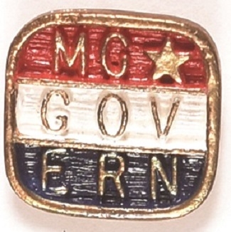 McGovern Gold Lettered Embossed Pin