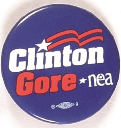 Clinton, Gore NEA 1992 Dark Blue