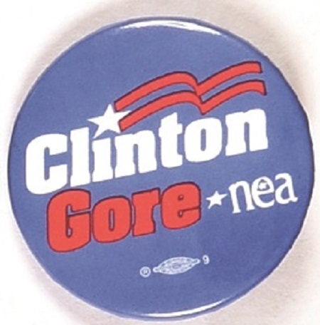 Clinton, Gore 1992 NEA Light Blue