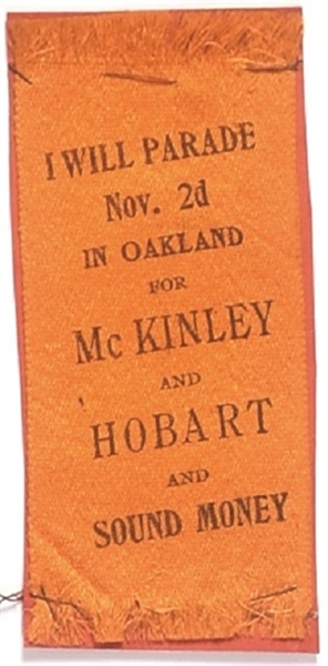 McKinley, Hobart Oakland Parade Ribbon