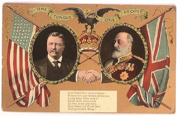 Roosevelt, King Edward Postcard