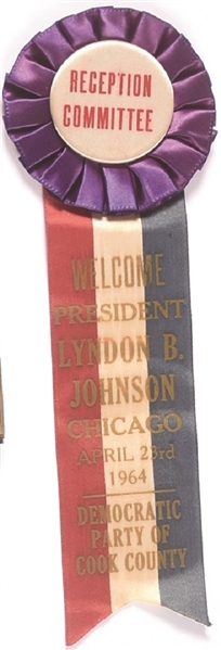 Johnson Chicago Reception Committee Badge