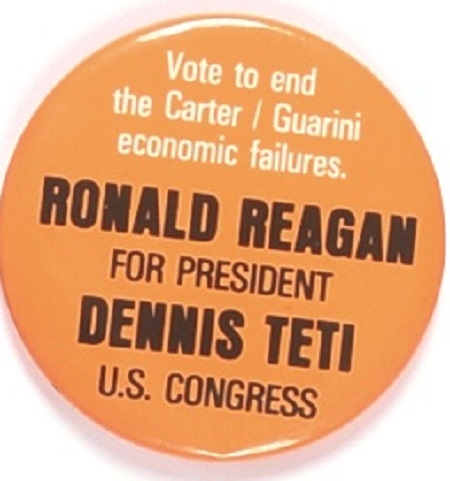Ronald Reagan for President, Dennis Teti for Congress