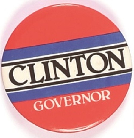 Clinton for Governor Red Celluloid