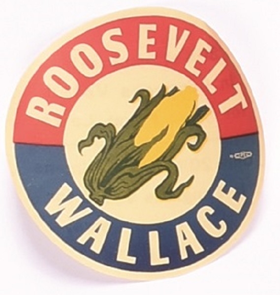 Roosevelt, Wallace Corn Sticker