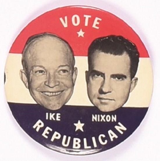 Vote Republican, Ike and Nixon Floating Heads Jugate
