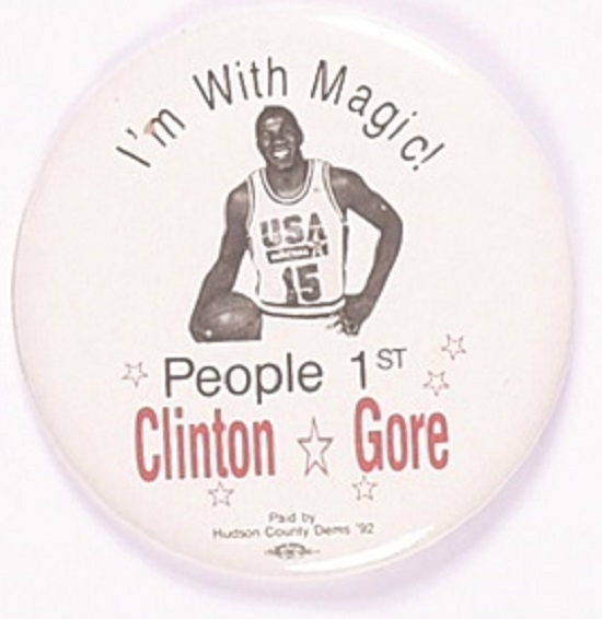 Clinton, Magic Johnson 1992 Dream Team