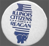 Reagan Illinois Blue and White Pin