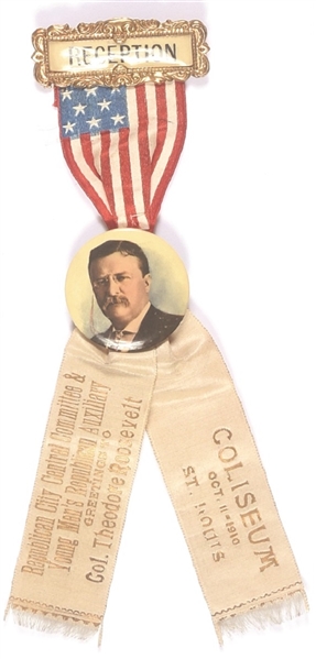 Theodore Roosevelt St. Louis Reception Badge