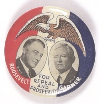 Roosevelt, Curtis for Repeal and Prosperity 1932 Jugate