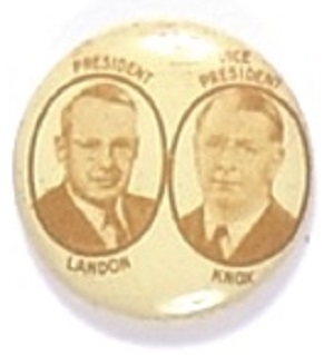 Landon-Knox Brown and White Litho Jugate