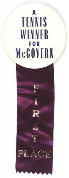McGovern Tennis Winner Pin and Ribbon