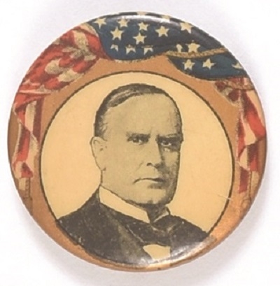 McKinley Flag Celluloid