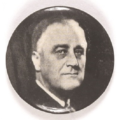 Franklin Roosevelt Black and White Celluloid